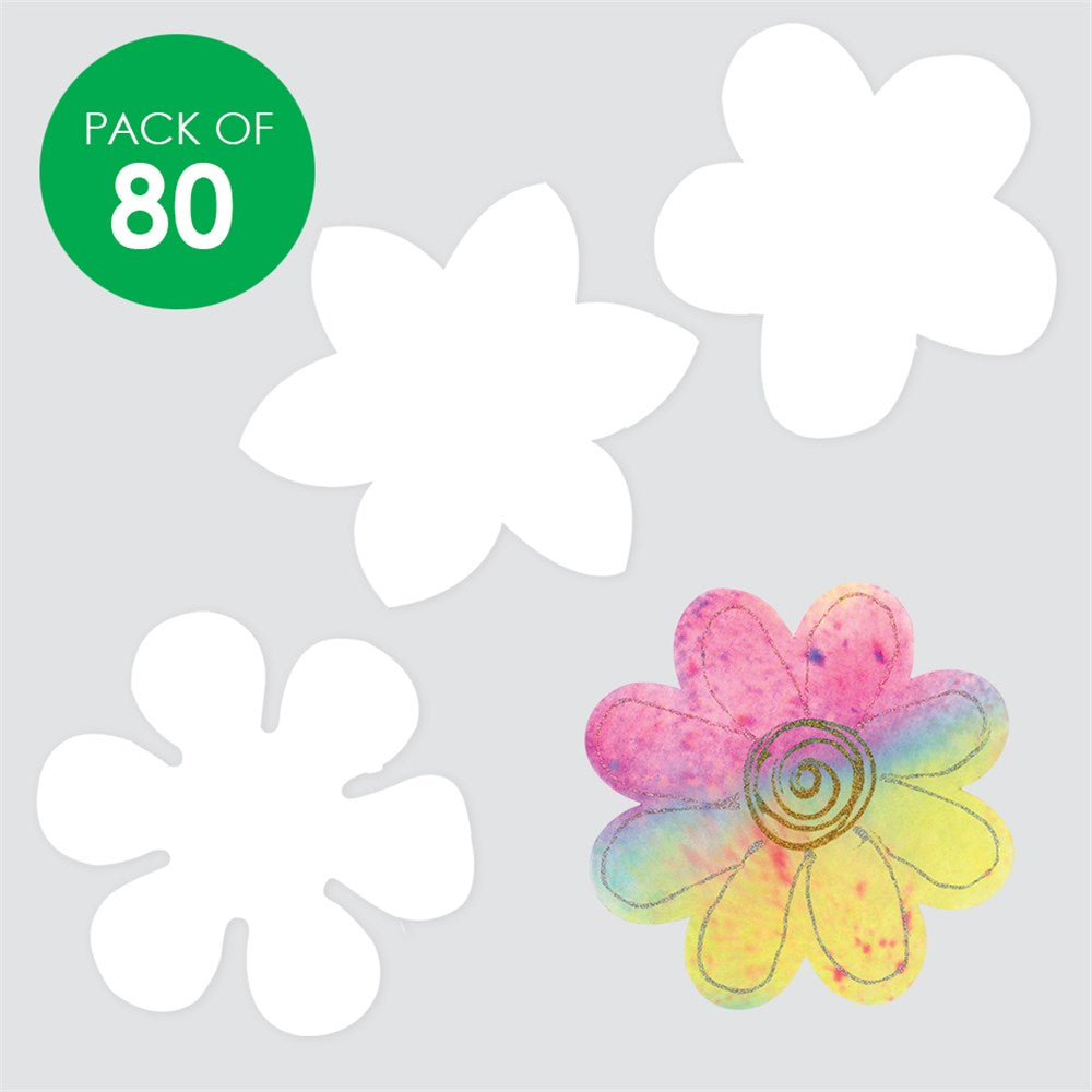 Colour Diffusing Flower Shapes- Pack of 80