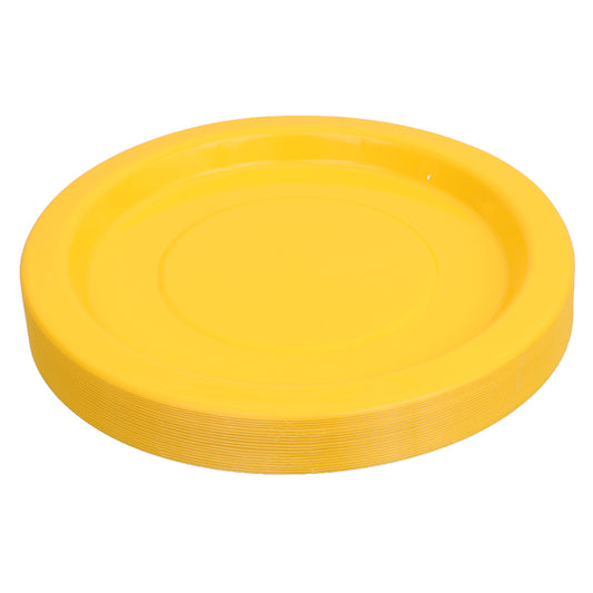 Reusable Plastic Plates - Yellow - Pack of 20
