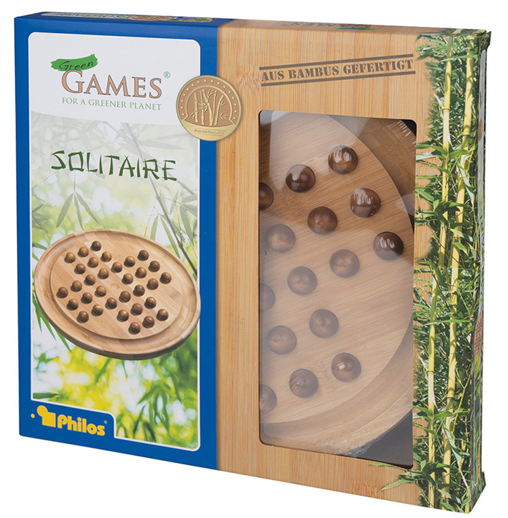 Wooden Solitaire Board Game
