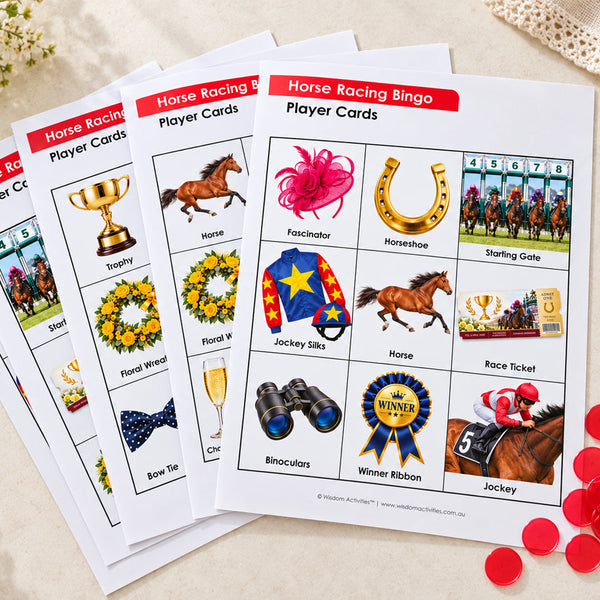 Horse Racing Picture Bingo