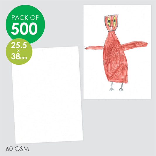 Litho Paper - 255 x 380mm - 60gsm - Pack of 500