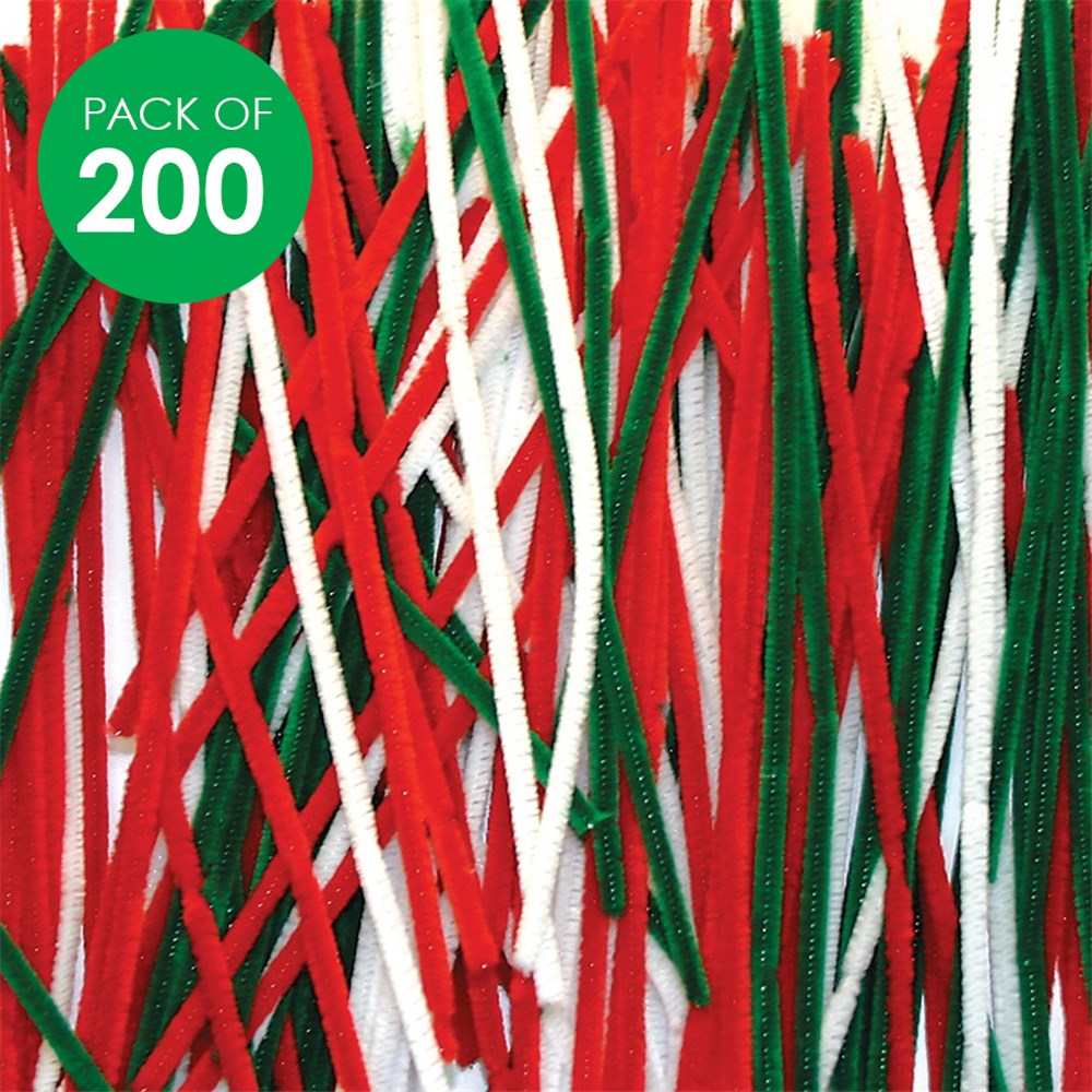 Chenille Stems - Christmas - Pack of 200
