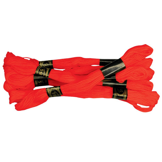 Embroidery Thread - Red - Pack of 6