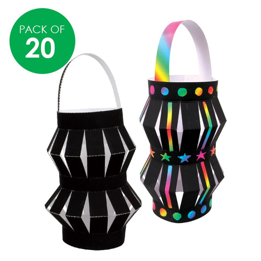 Scratch Board Chinese Lanterns - Pack of 20