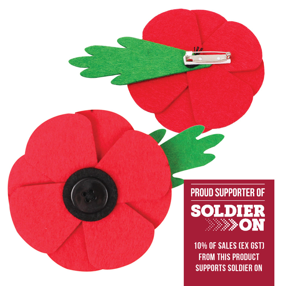Felt Poppy Badge CleverKit