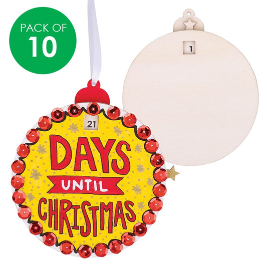 Wooden Hanging Countdown Calendars - Pack of 10