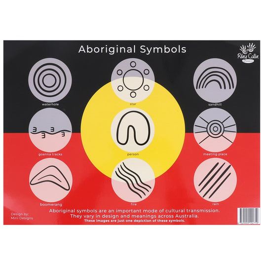 Aboriginal Symbols Sign - A3