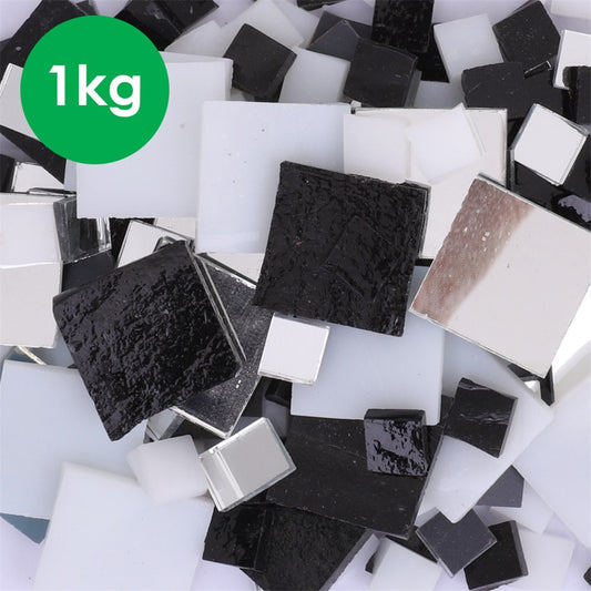 Glass Mosaic Tiles - Art Deco Theme - 1kg Pack