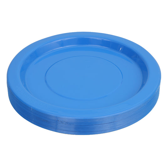 Reusable Plastic Plates - Blue - Pack of 20