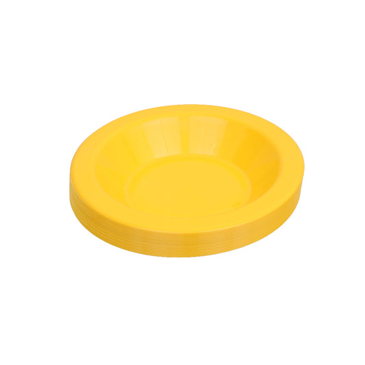 Reusable Plastic Bowls - Yellow - Pack of 20