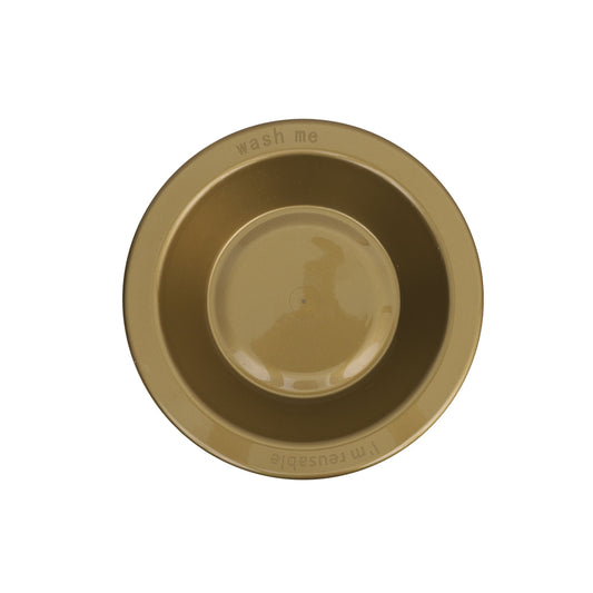 Reusable Plastic Bowls - Gold - Pack of 20