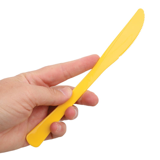 Reusable Plastic Knives - Yellow - Pack of 20