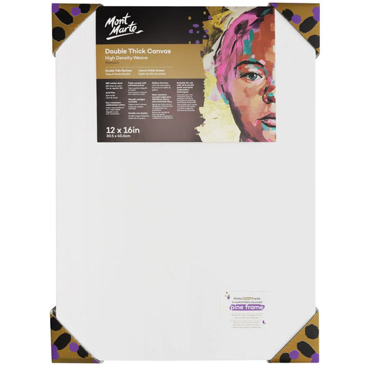 Mont Marte Premium Rectangle Canvas - Double Thick - 30.5 x 40.6cm